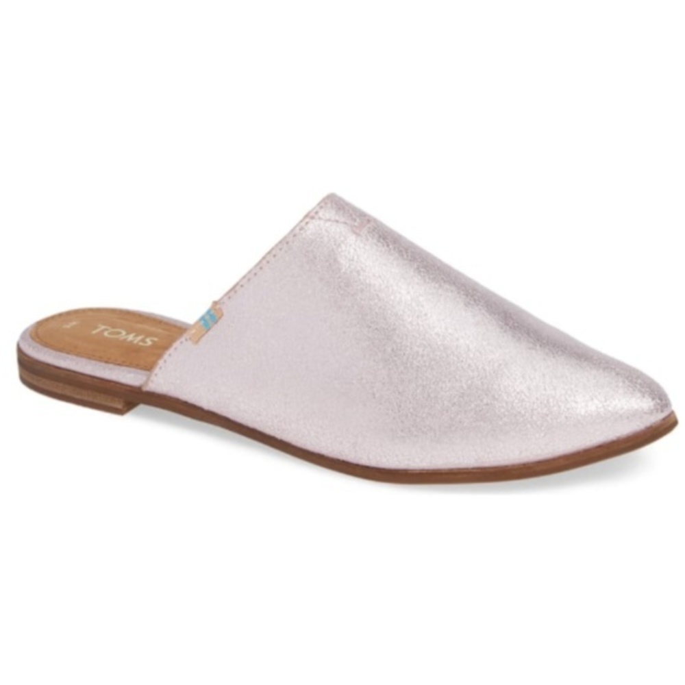 NWT Tom's Jutti Lavender Metallic Leather Mule